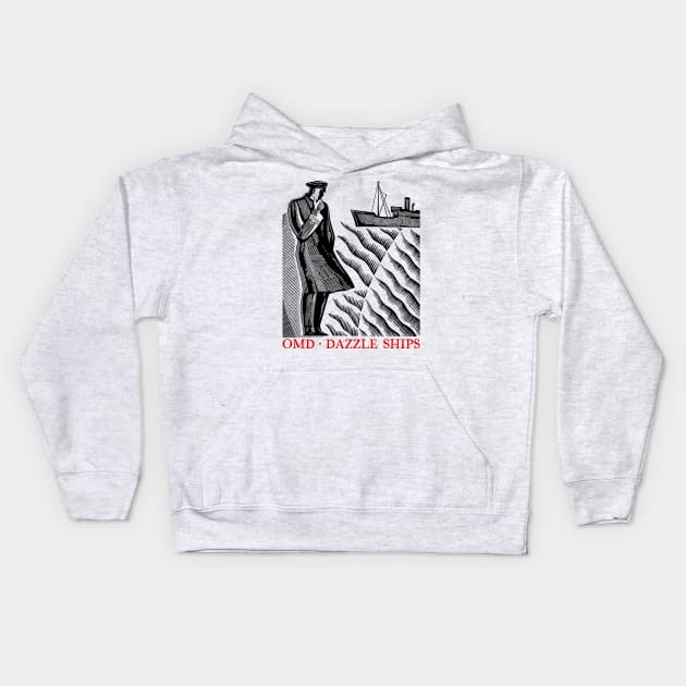 OMD Dazzle Ships  -- Original Aesthetic Design Kids Hoodie by unknown_pleasures